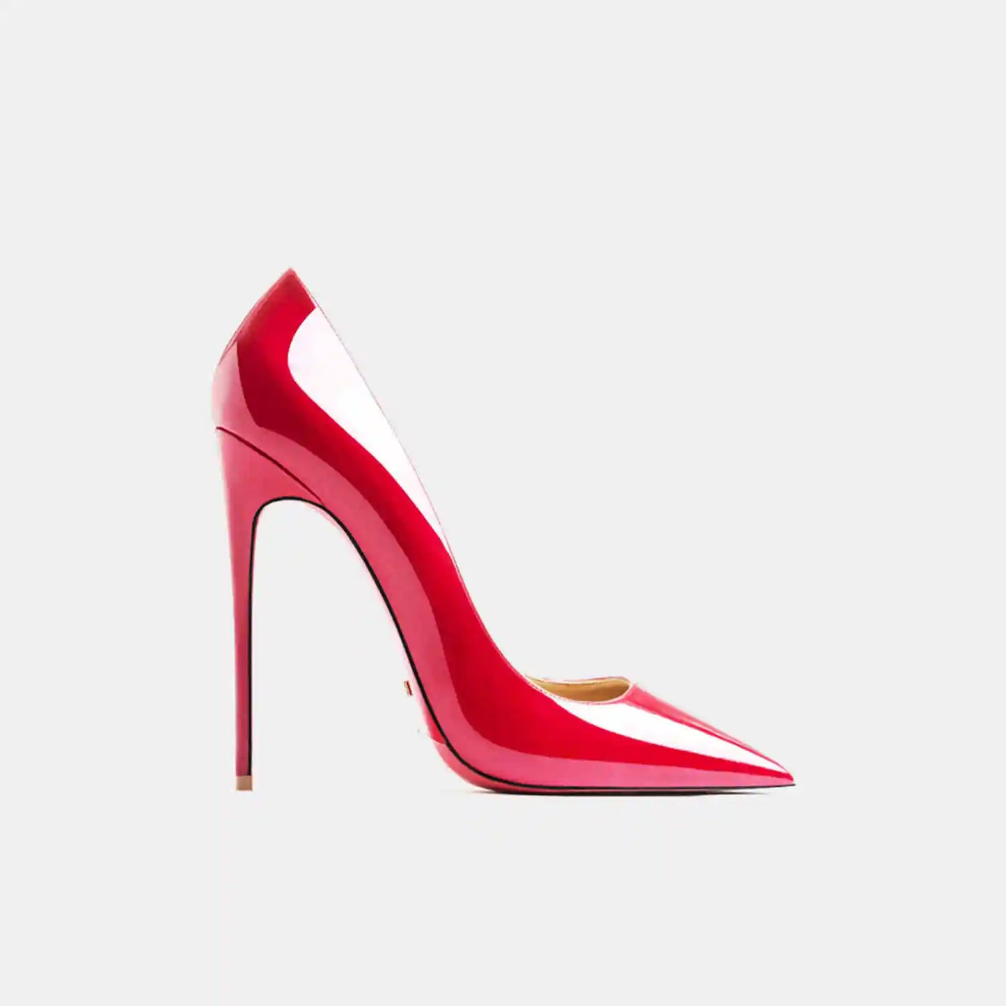 Women's heels 2025 trend Leather Luxury Pumps Red Bottom Woman 12cm