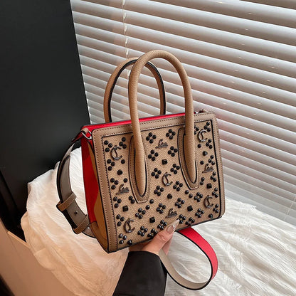 2025 Summer New Light Luxury Large Capacity Bag Fashion Trend Leisure Texture Women's One Shoulder Crossbody Tote Bag