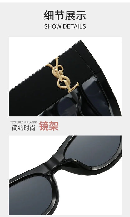 Vbpbsql Fashion Retro Cat Eyes, Women's Style of Sunglasses, High-end Sense, Square and Round Face Frame,  UV-proof Sunglasses