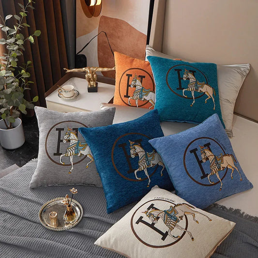 Luxury-Style Fashion Cable Knit Creative Print Soft and Comfortable Throw Pillow Cover