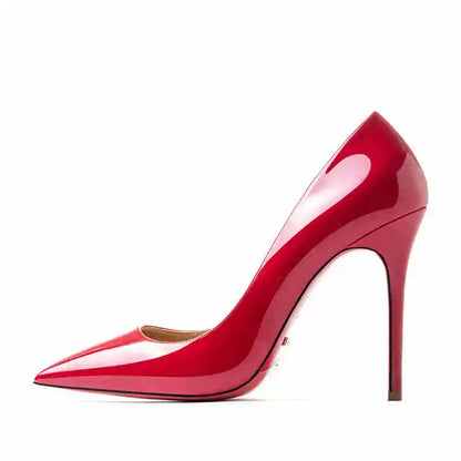 Women's heels 2025 trend Leather Luxury Pumps Red Bottom Woman 12cm