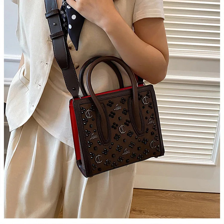2025 Summer New Light Luxury Large Capacity Bag Fashion Trend Leisure Texture Women's One Shoulder Crossbody Tote Bag