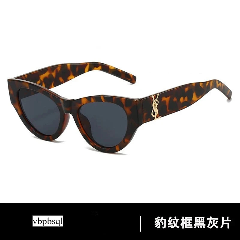 Vbpbsql Fashion Retro Cat Eyes, Women's Style of Sunglasses, High-end Sense, Square and Round Face Frame,  UV-proof Sunglasses