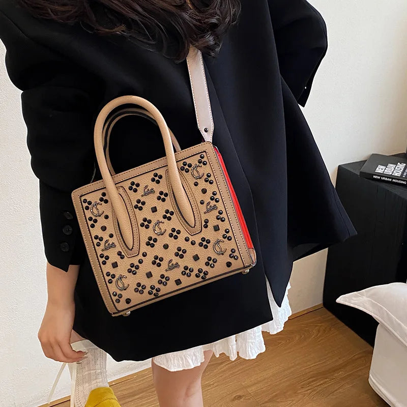 2025 Summer New Light Luxury Large Capacity Bag Fashion Trend Leisure Texture Women's One Shoulder Crossbody Tote Bag