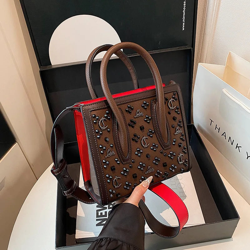 2025 Summer New Light Luxury Large Capacity Bag Fashion Trend Leisure Texture Women's One Shoulder Crossbody Tote Bag