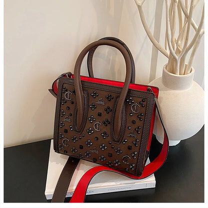 2025 Summer New Light Luxury Large Capacity Bag Fashion Trend Leisure Texture Women's One Shoulder Crossbody Tote Bag