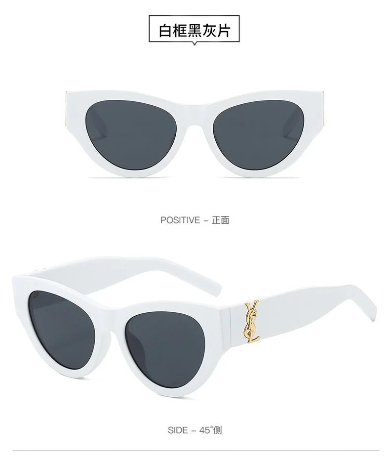 Vbpbsql Fashion Retro Cat Eyes, Women's Style of Sunglasses, High-end Sense, Square and Round Face Frame,  UV-proof Sunglasses