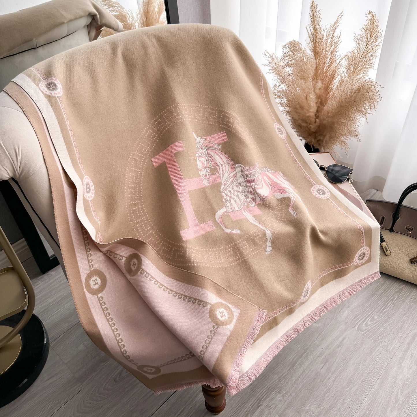 Luxury Winter Cashmere Scarf Women 2025 Design Warm Pashmina Blanket Poncho Scarves Female Carriage Shawl Thick Foulard Bufanda