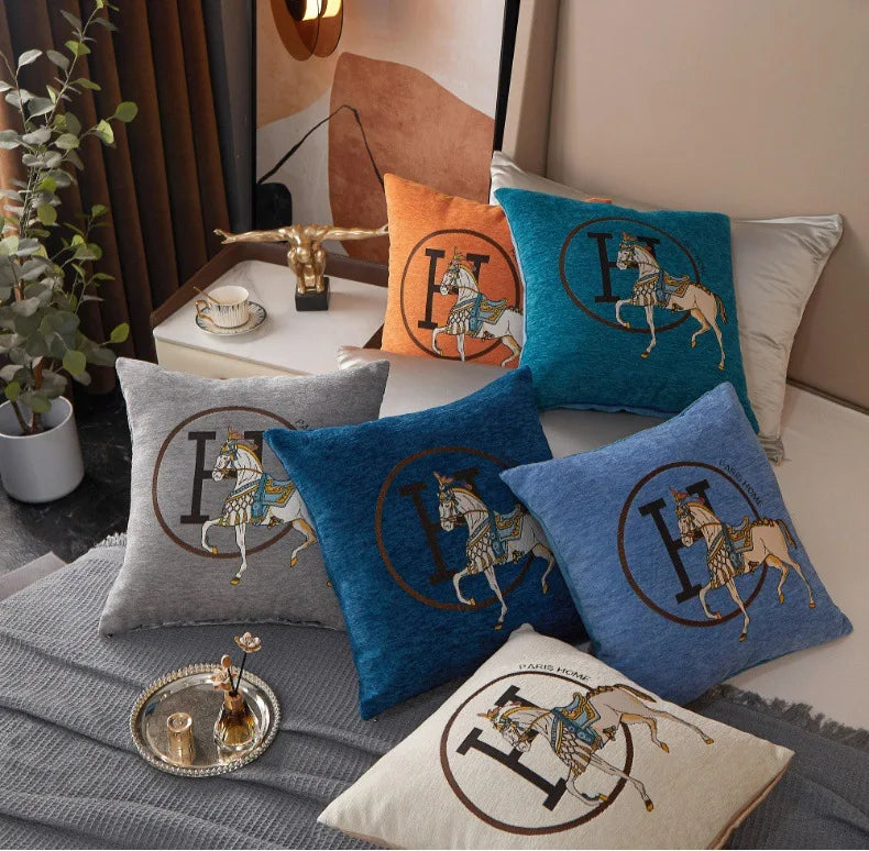 Luxury-Style Fashion Cable Knit Creative Print Soft and Comfortable Throw Pillow Cover
