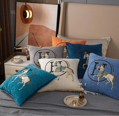 Luxury-Style Fashion Cable Knit Creative Print Soft and Comfortable Throw Pillow Cover