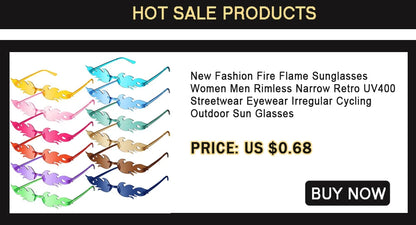 Square Rimless Sunglasses Women Men Cut Edge Golden Leopard Small Frame Sun Glasses Designer Retro Shade Eyewear UV400 oculos