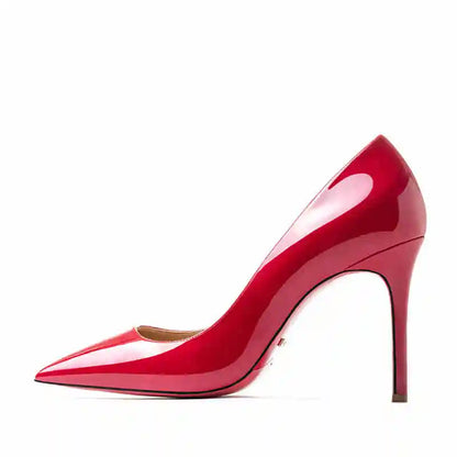 Women's heels 2025 trend Leather Luxury Pumps Red Bottom Woman 12cm