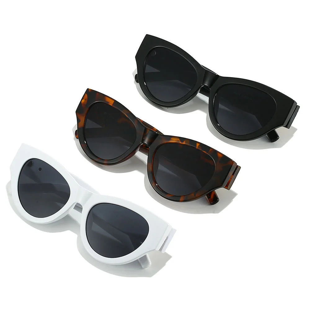 Vbpbsql Fashion Retro Cat Eyes, Women's Style of Sunglasses, High-end Sense, Square and Round Face Frame,  UV-proof Sunglasses